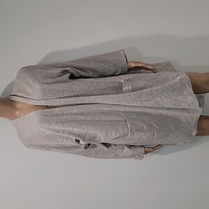 DONNI Anthropologie Ribbed Oatmeal Open Duster Cardigan One size fits all